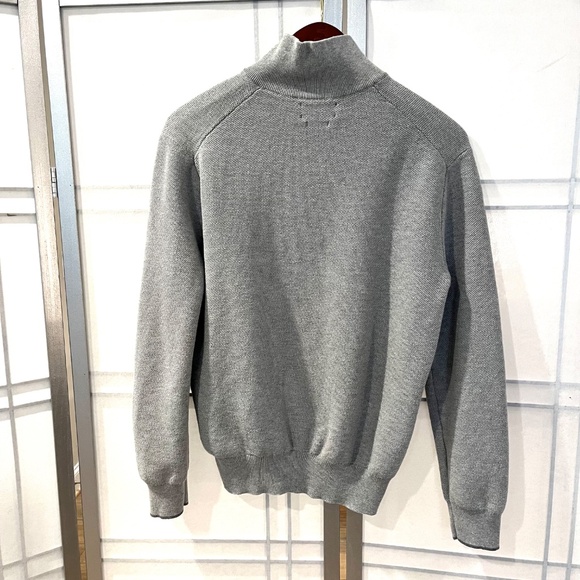Polo Ralph Lauren Men's Gray Quarter Zip Mock Neck Sweater - Size S/M - Picture 2 of 5